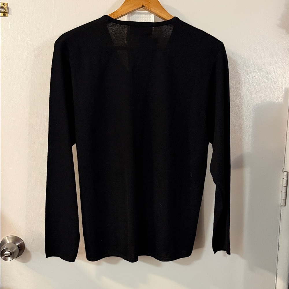 Carole Little Black Cardigan with Gold Embroidery - Picture 9 of 9